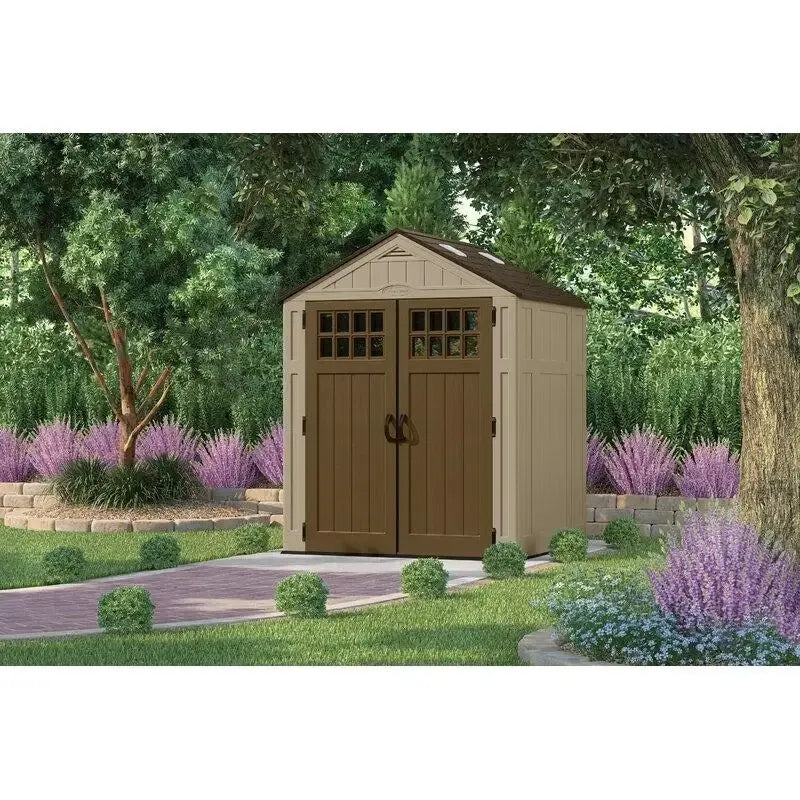 6'3" wide x 5'6" deep resin storage shed