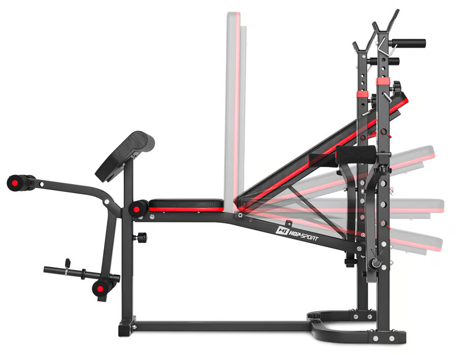 Hop-Sport plastic dumbbell set with weight bench 1065