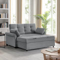 Serta Sabrina 73" Queen Rolled Arm Tufted Back Convertible Sleeper Sofa with Cushions (Dark Gray)