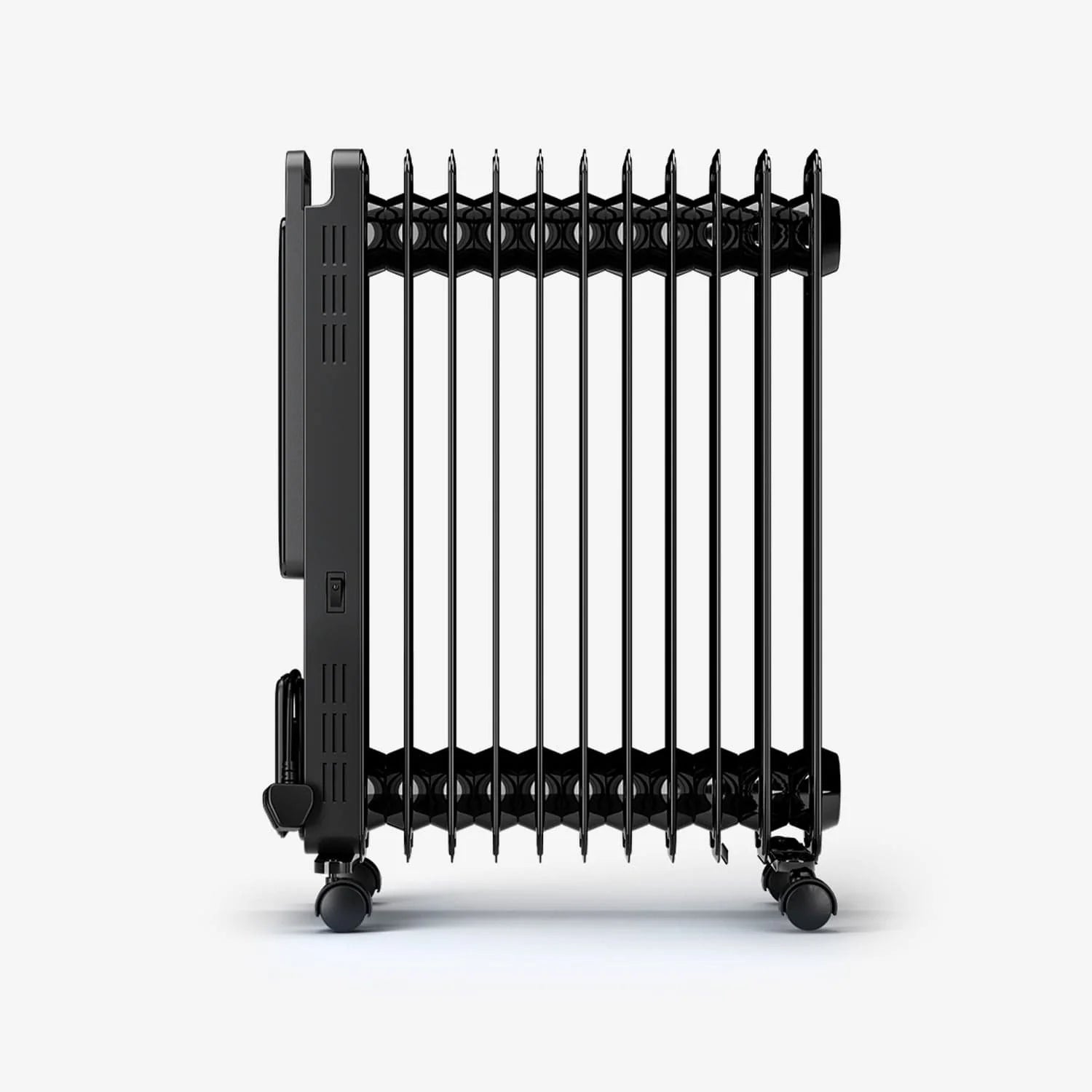 OmniWarm 2500W Oil Filled 11 Fins Eco Radiator Heater With Digital Display and Smart App Control - Black
