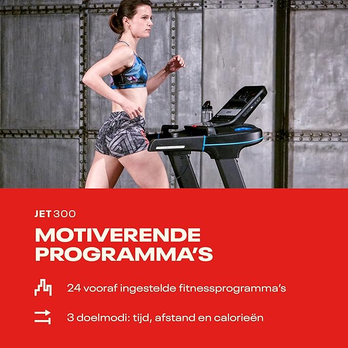 Reebok Jet 300 Bluetooth Treadmill – Smart Folding Running Machine with 2.5HP Motor, 15 Incline Levels & Fitness Tracking