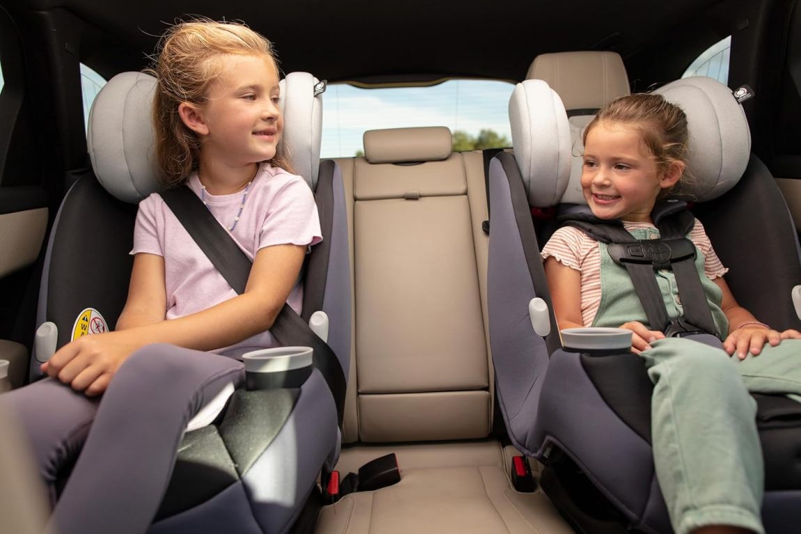 Maxi-Cosi Pria All-in-One Convertible Car Seat, Rear Facing Car Seat for Infants from 4-40 lbs, Forward Facing Car Seat up to 100 lbs in Booster Seat Mode, Midnight Slate