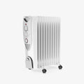 2500W Oil Filled Radiator Heater with 11 Fins - White
