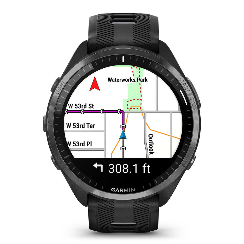 Garmin Forerunner® 965 Running Smartwatch, Colorful AMOLED Display, Training Metrics and Recovery Insights, Black and Powder Gray, 010-02809-00
