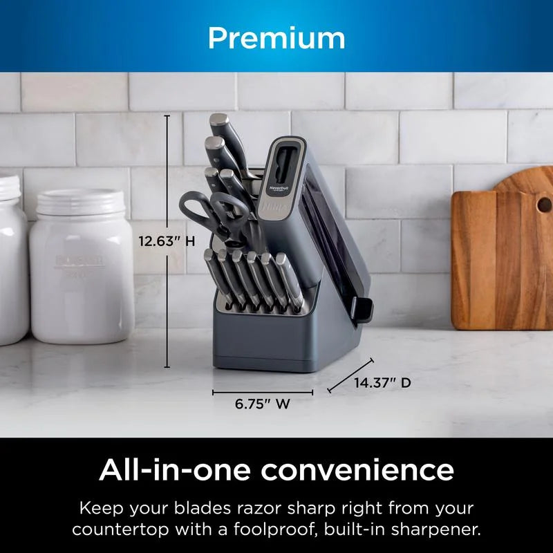 Foodi NeverDull Premium 12-Piece German Stainless Steel Knife System