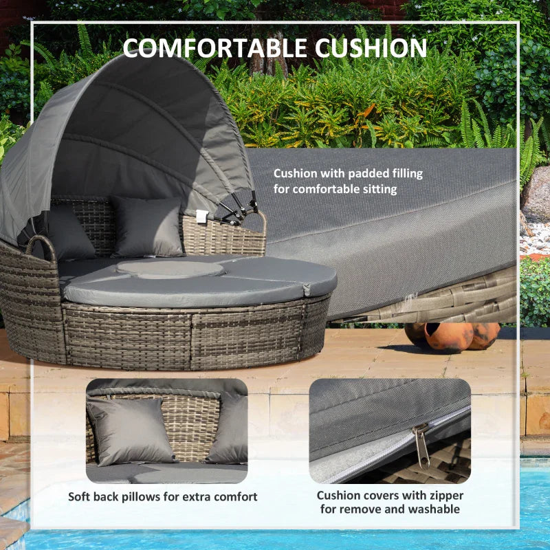 Lounge Muschel Sonneninsel Outdoor wetterfest
