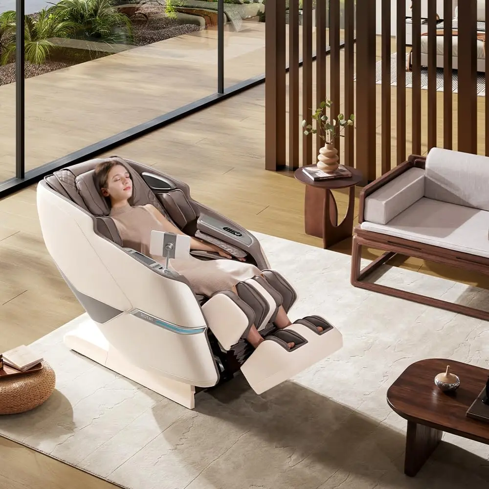 ROTAI Massage Chair. Full Body Zero Gravity SL Track Shiatsu Massage Chair with Heating. Bluetooth. Foot Roller. Calf Kneading Massage