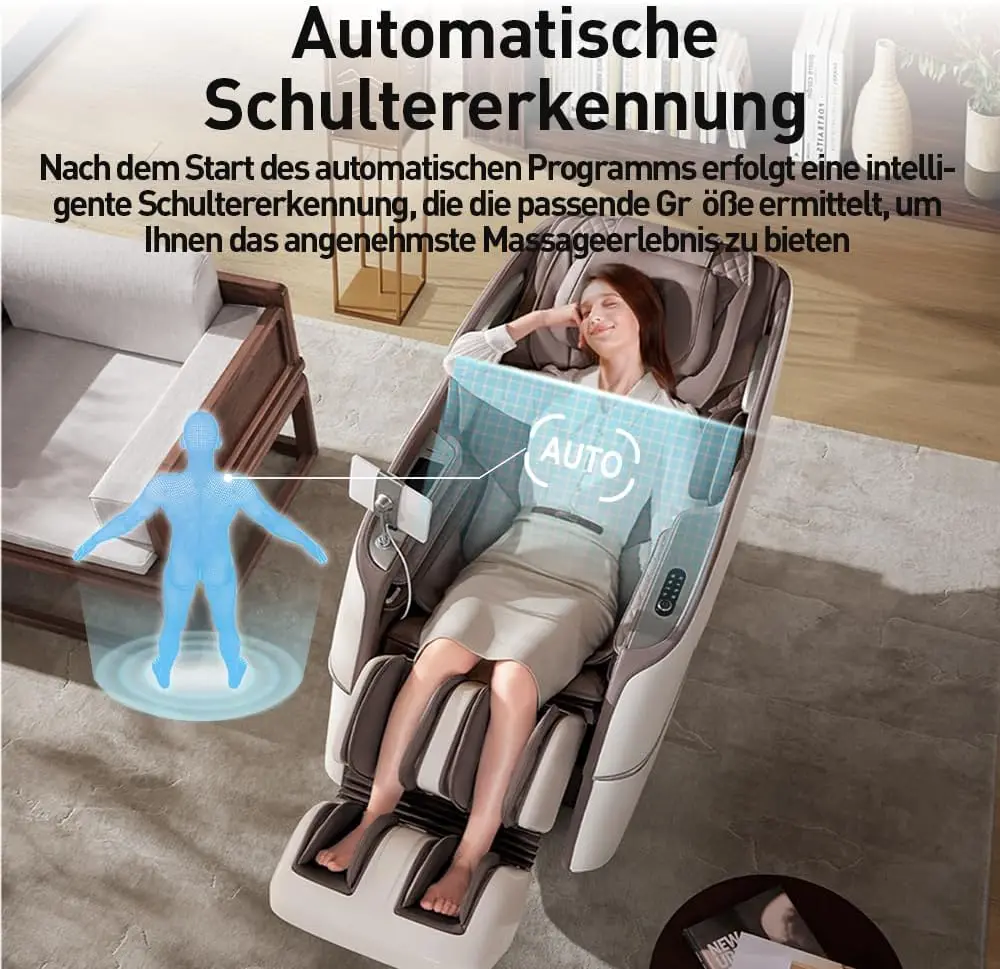 ROTAI Massage Chair. Full Body Zero Gravity SL Track Shiatsu Massage Chair with Heating. Bluetooth. Foot Roller. Calf Kneading Massage