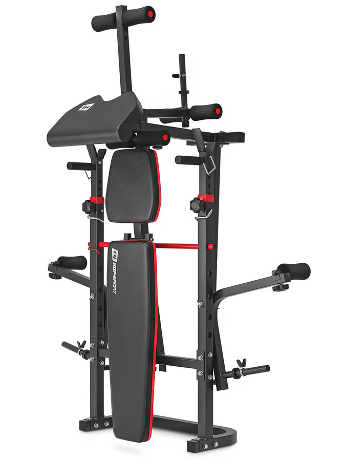Hop-Sport plastic dumbbell set with weight bench 1065