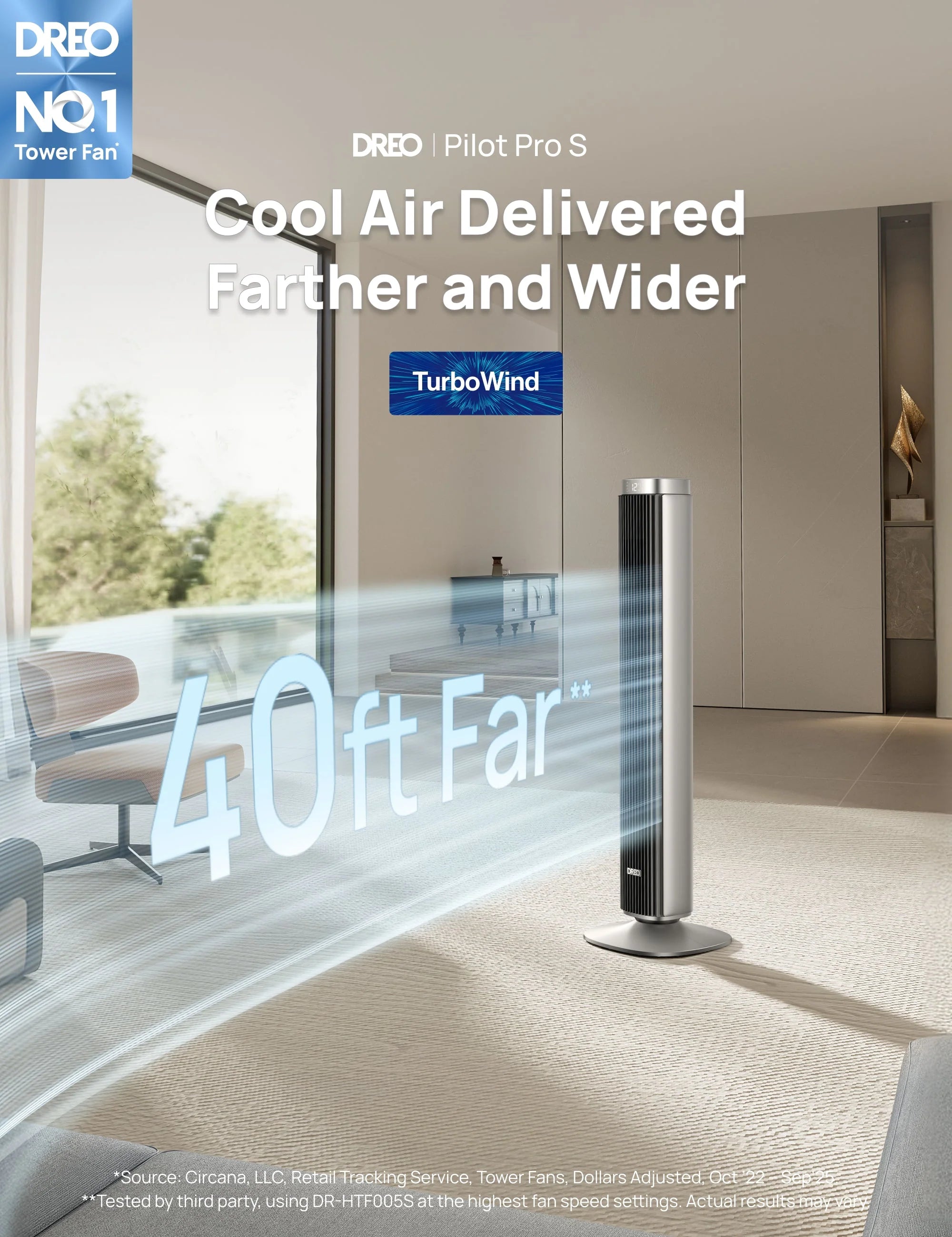 Smart Tower Fan Pilot Pro S