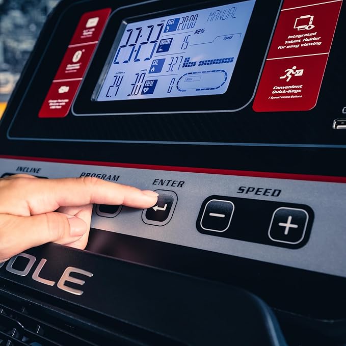 Sole F63 Treadmill – Smart Folding Design, Powerful 3.0HP Motor & Bluetooth Fitness Tracking