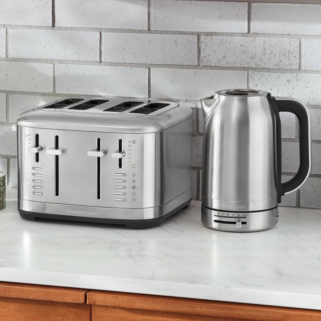 KitchenAid Grille-pain 4 tranches Artisan 5KMT4109, Couleur:Acier inoxydable / Métal brossé
