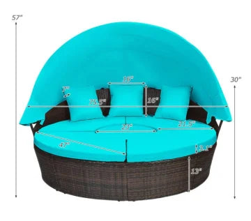 Lounge Muschel Sonneninsel Outdoor wetterfest