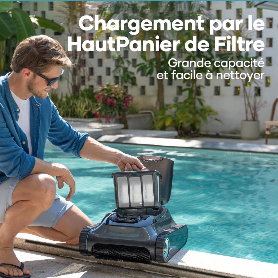 AIPER Scuba S1 Robot Pool Floor and Walls, Water Line, Cordless Pool Vacuum, 4 Modes, 150Min Battery Life, Climbing Walls, Intelligent Navigation 2.0, Ideal for In-Ground Pools 150㎡