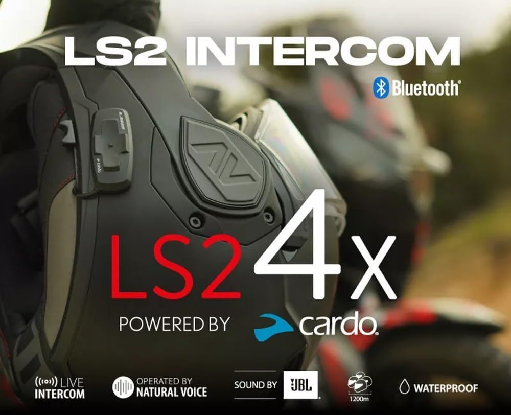 MODULAR MOTORCYCLE BLUETOOTH HELMET LS2 FF901 ADVANT X CARBON Flip Front Dual Visor Touring Motorbike Full Face Crash Helmet with Pre-Fitted LS2 4X Intercom