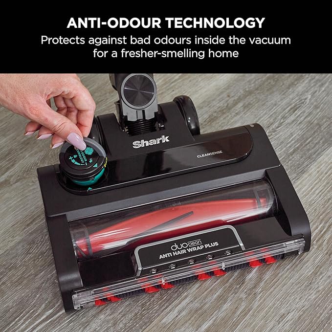 Shark Stratos Cordless Pet Stick Vacuum – Clean Sense IQ, Anti Hair Wrap, Anti-Odour, 60-Min Runtime, Removable Battery (Charcoal/Brass)
