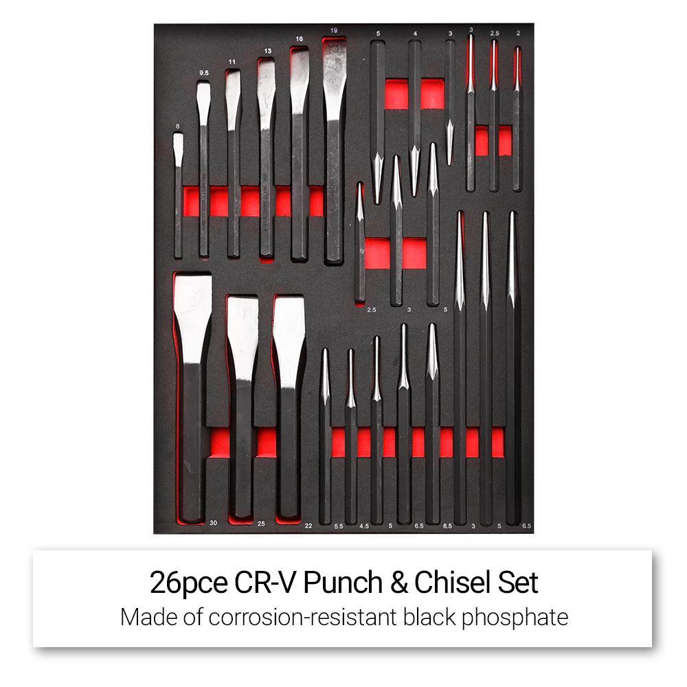Daytona 655 Piece Mechanical Tool Set with 43" 12 Drawer Red Roller Cabinet