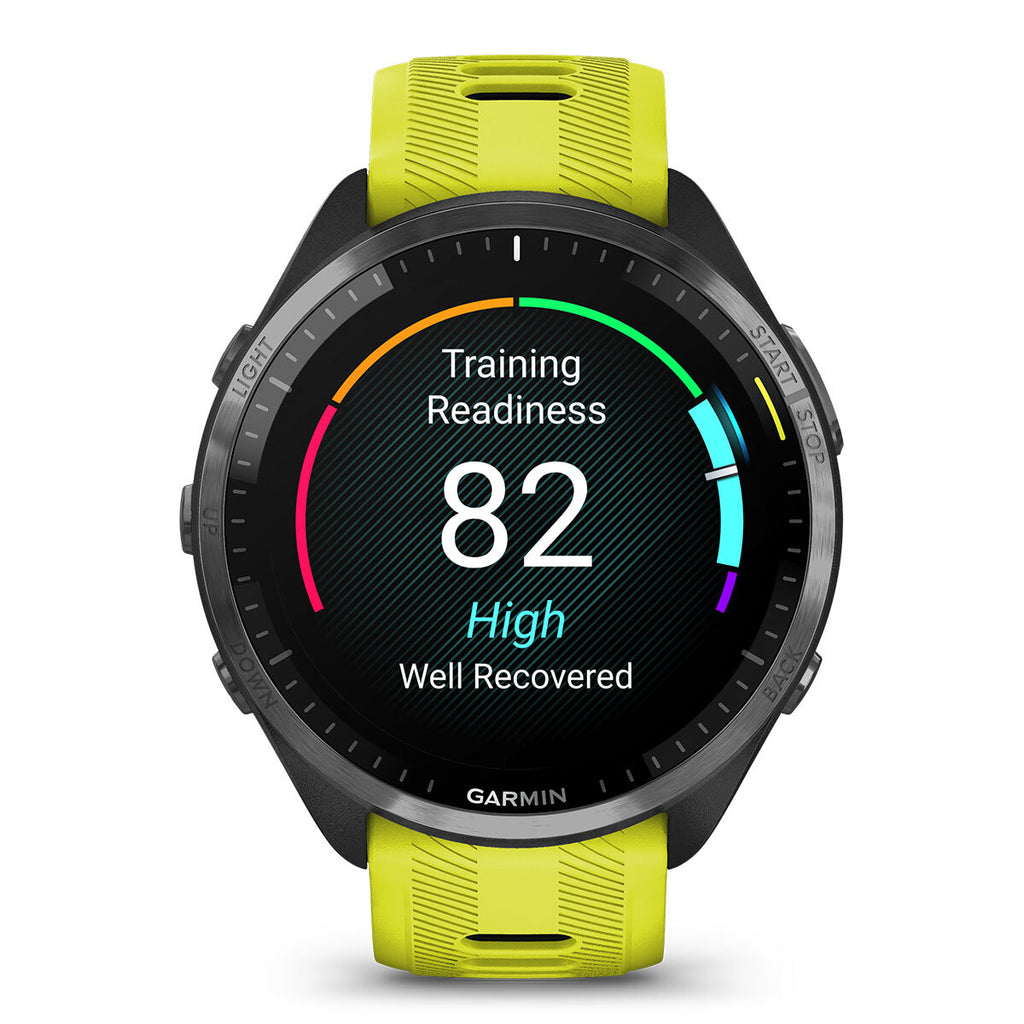 Garmin Forerunner® 965 Running Smartwatch, Colorful AMOLED Display, Training Metrics and Recovery Insights, Black and Powder Gray, 010-02809-00