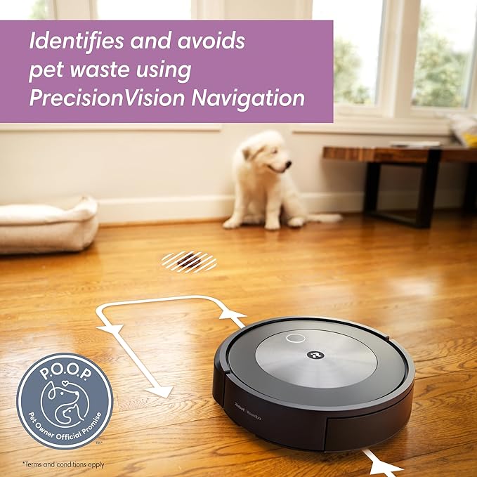iRobot Roomba j7+ Self-Emptying Robot Vacuum – Avoids Obstacles & Pet Mess, 60-Day Auto Empty
