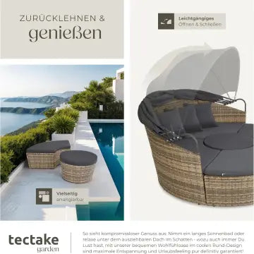 Lounge Muschel Sonneninsel Outdoor wetterfest