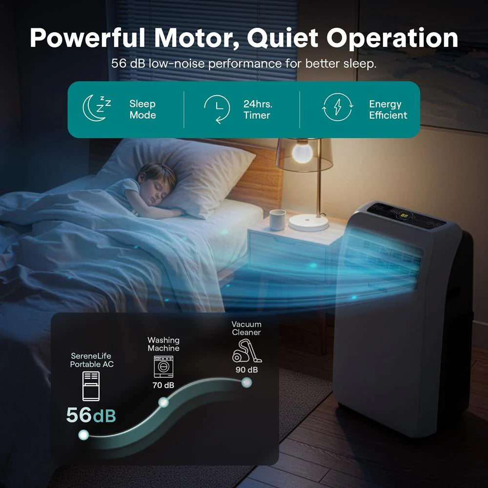 Portable Air Conditioner 10,000 BTU Efficient Cooling Dehumidifier