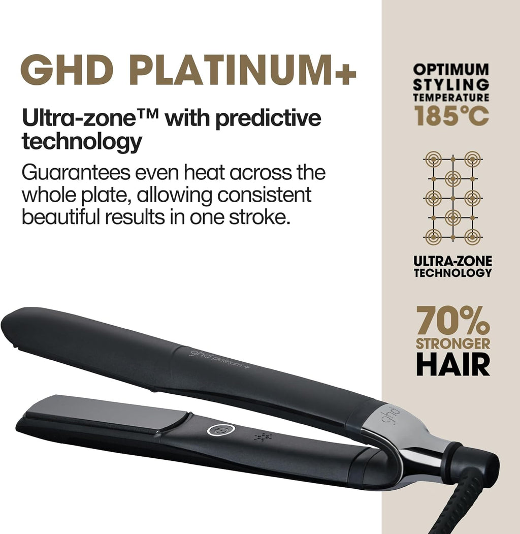 ghd Platinum+ Smart Hair Straightener – Pro Styler for Sleek, Shiny, Color-Protected Hair