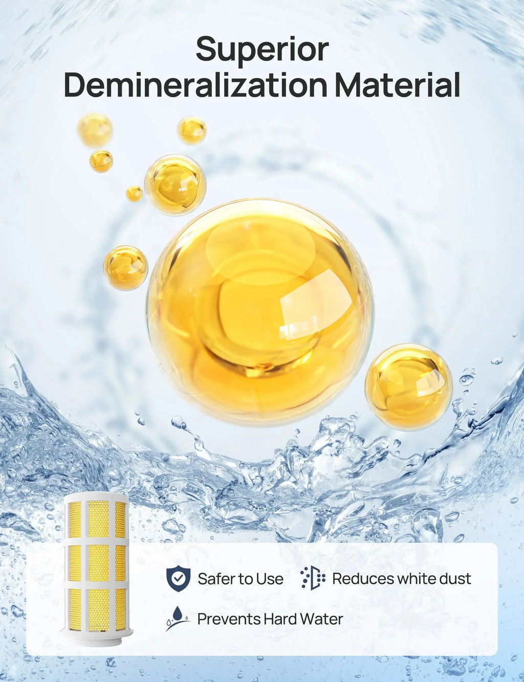 Demineralization Cartridge for Humidifiers - 3-Pack, Compatible with Dreo Humidifiers HM512S/713/713S/717S/813/813S