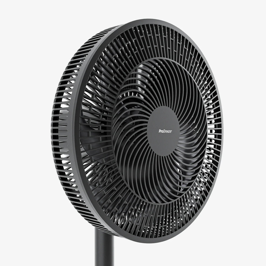 AirFlo™ Slim 43" Hybrid Pedestal Fan - Ultra- Quiet Air Circulator - Black