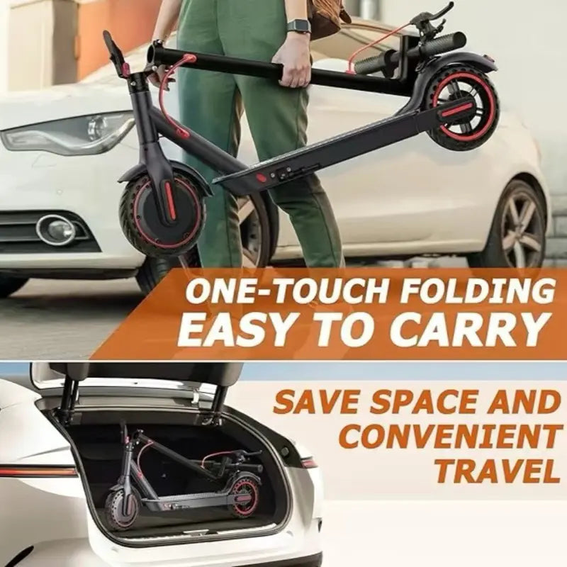 Ladped LP60 Electric Scooter - 16 MPH Max Speed 8.5" Honeycomb Solid Tires 350W Motor 12 Miles Range Foldable Commuter Scooter with Dual Braking System & App Control