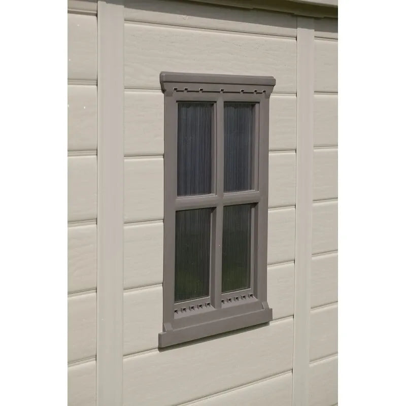 Factor 8 ft wide x 11 ft deep resin storage shed