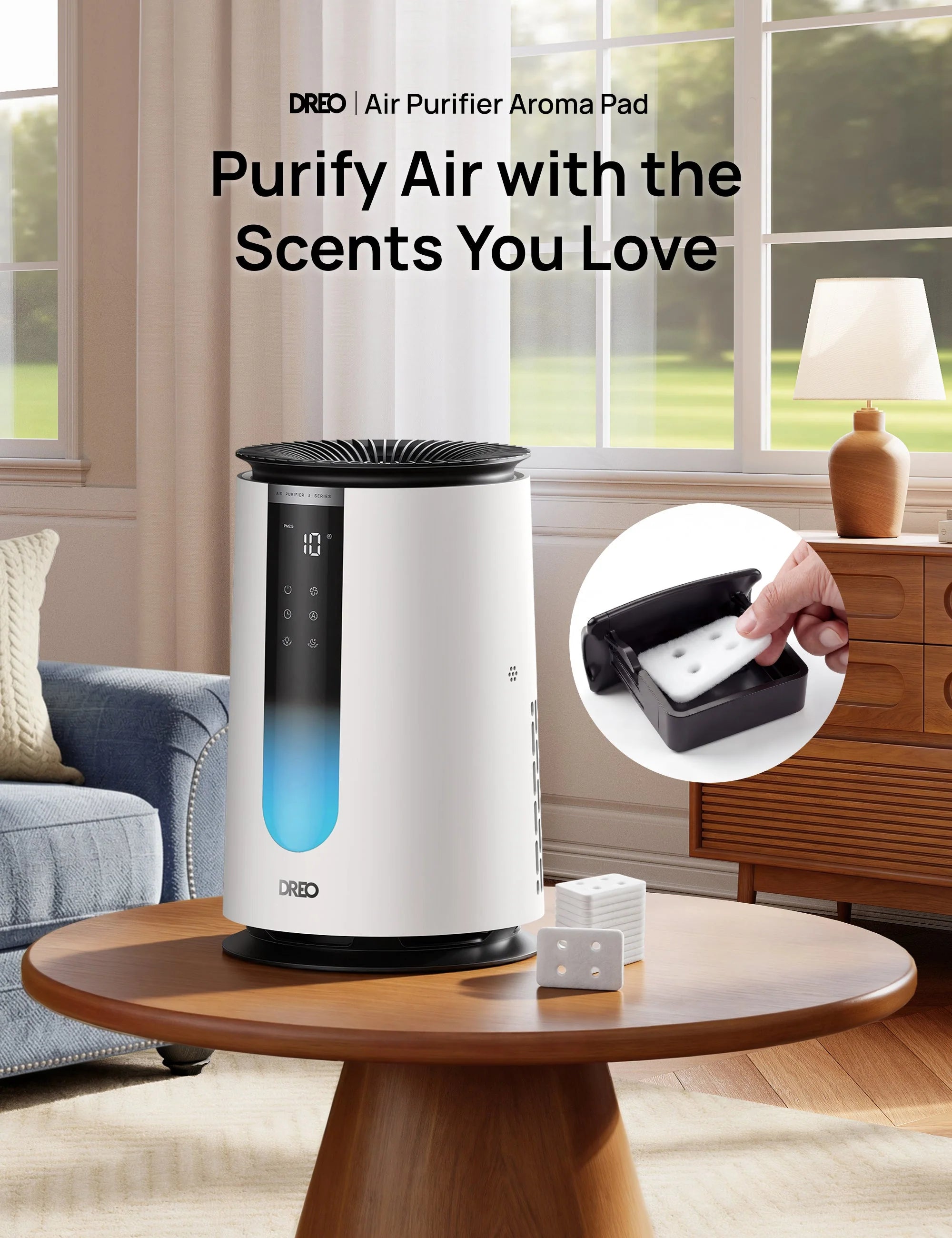 Air Purifier Aroma Pad For 338/338S Black/White