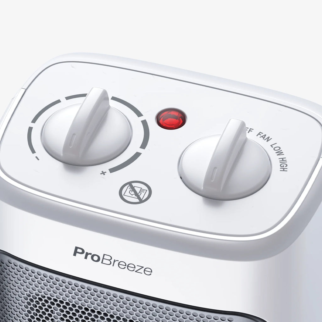 2000W Mini Ceramic Fan Heater - White