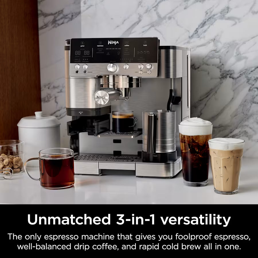 Ninja Luxe™ Café Premier 3 in 1 Espresso Drip Coffee & Cold Brew Maker