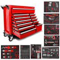 Daytona 655 Piece Mechanical Tool Set with 43" 12 Drawer Red Roller Cabinet