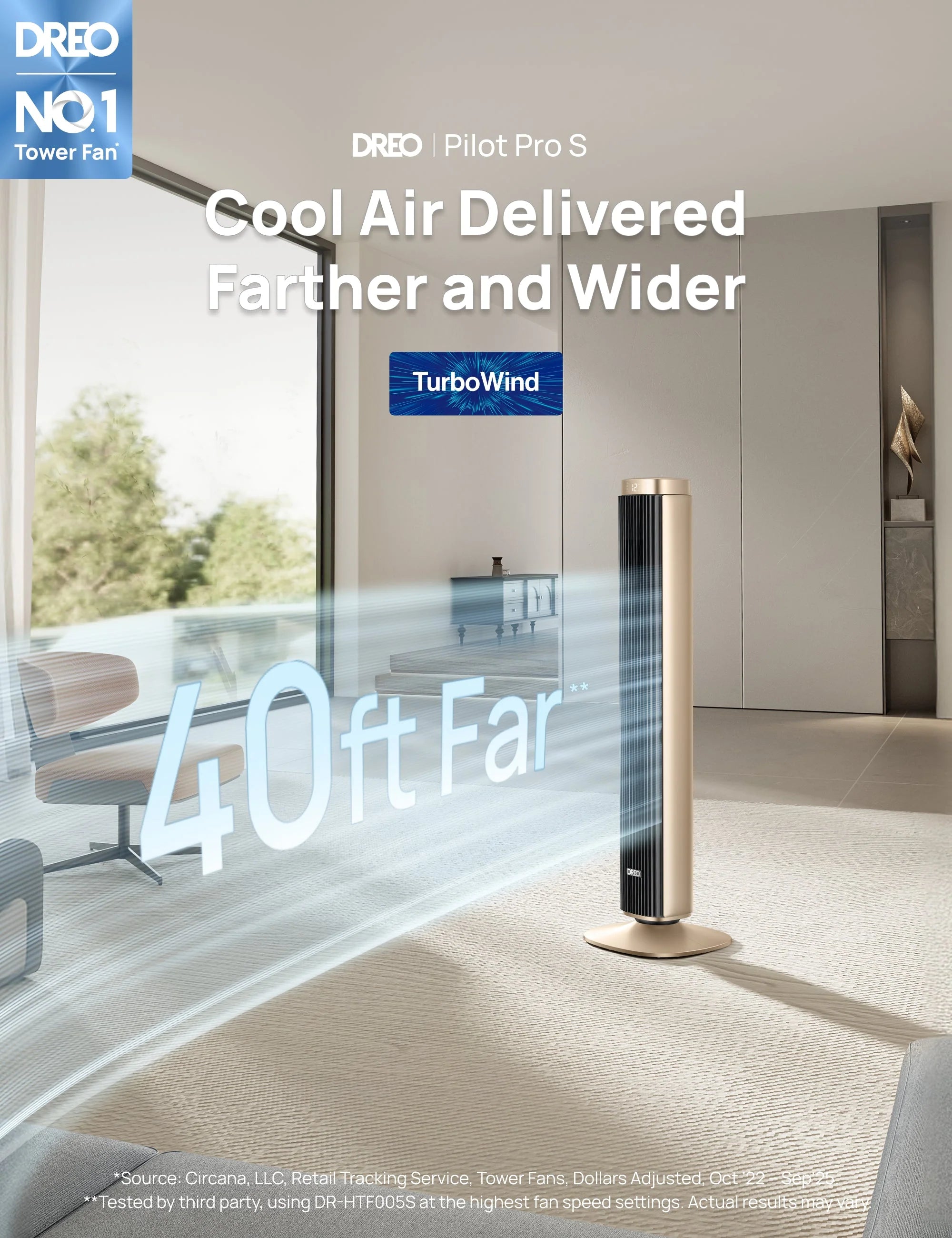 Smart Tower Fan Pilot Pro S
