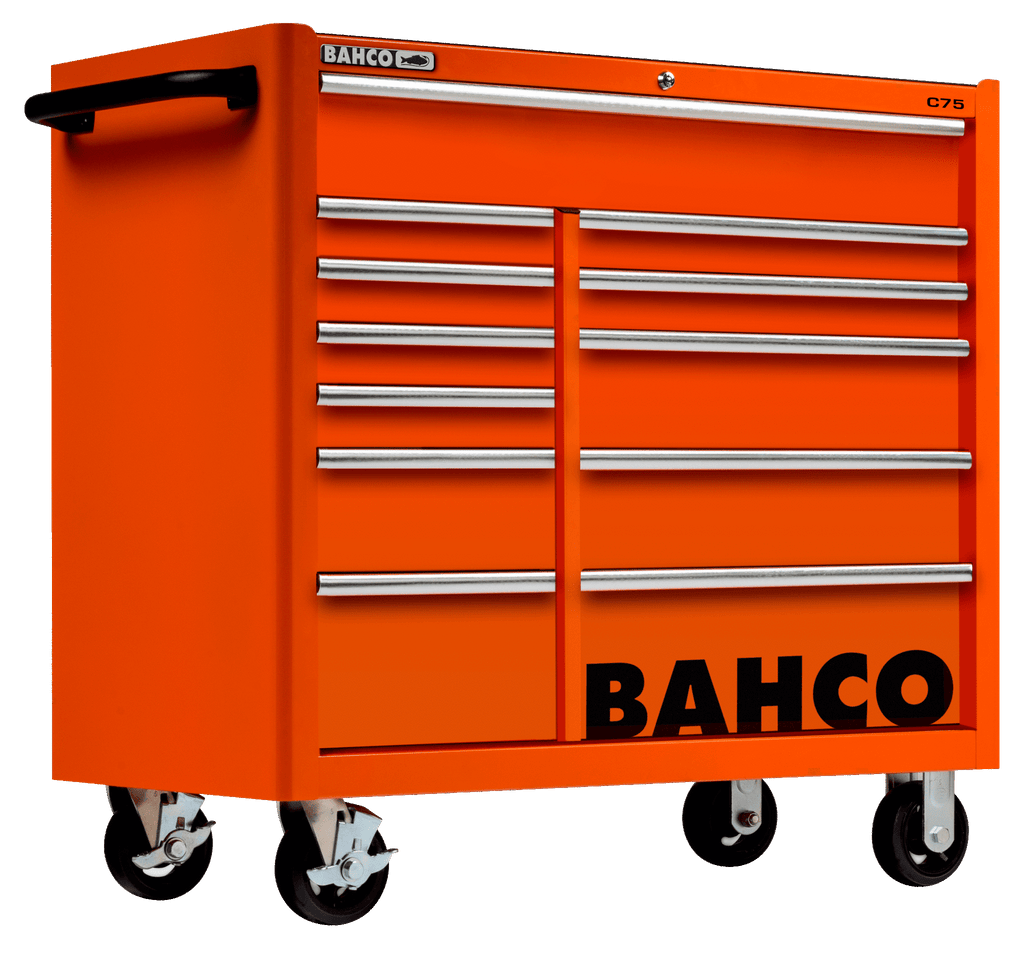 Bahco 680 Piece Professional Mechanical Tool Set with 12 Drawer Heavy-Duty Wheeled Tool Chest