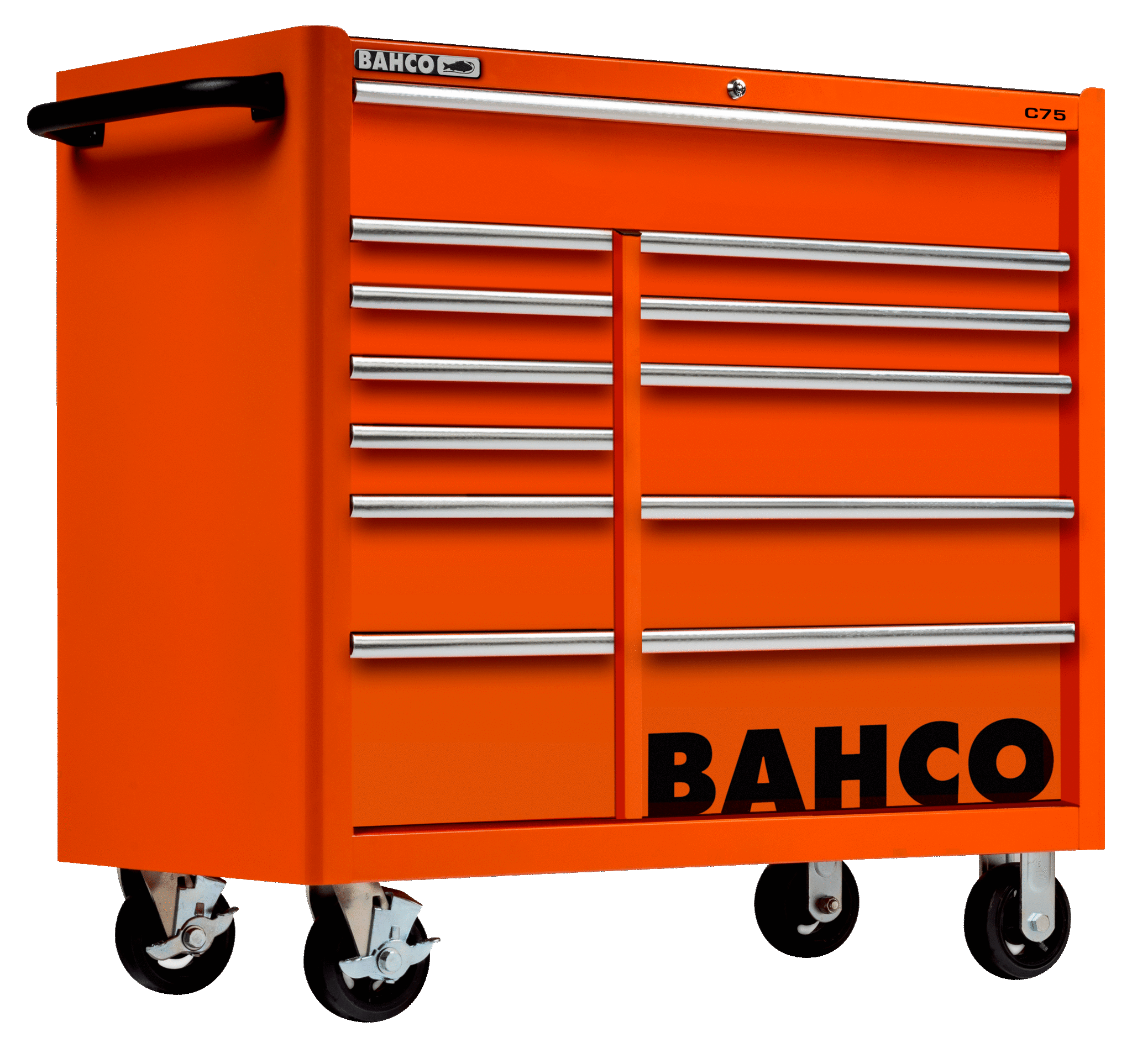 Bahco 680 Piece Professional Mechanical Tool Set with 12 Drawer Heavy-Duty Wheeled Tool Chest