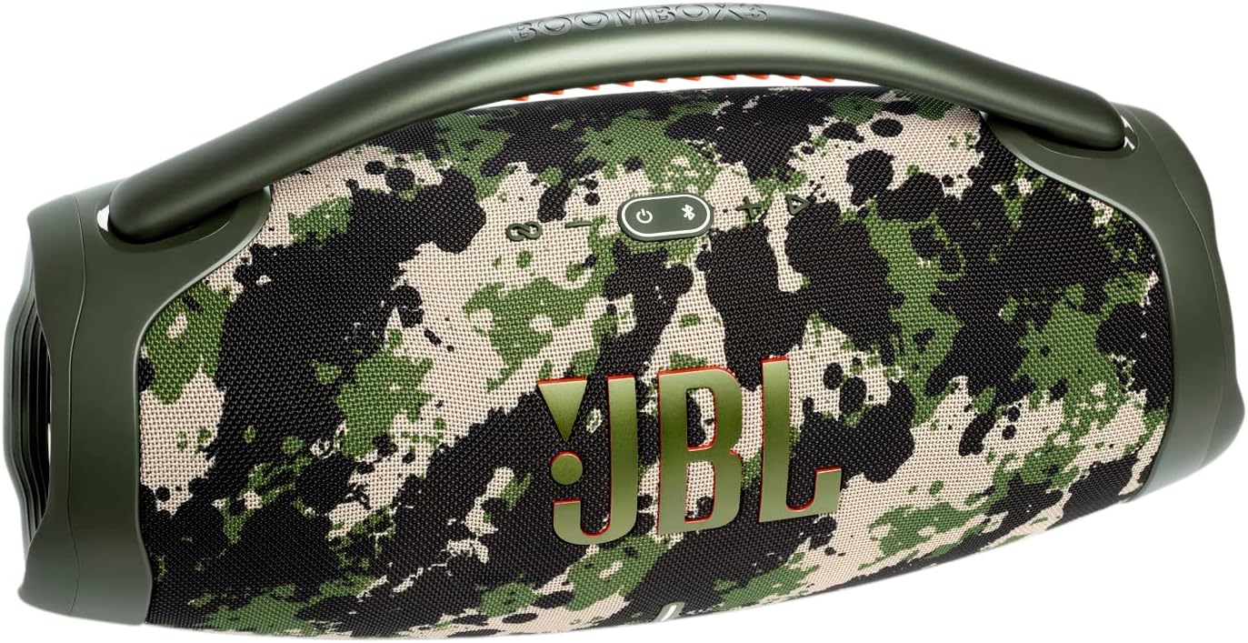 JBL Boombox 3 Black Portable Bluetooth Speaker with Massive Sound, Deepest Bass, IPX7 Waterproof, 24H Playtime, PartyBoost