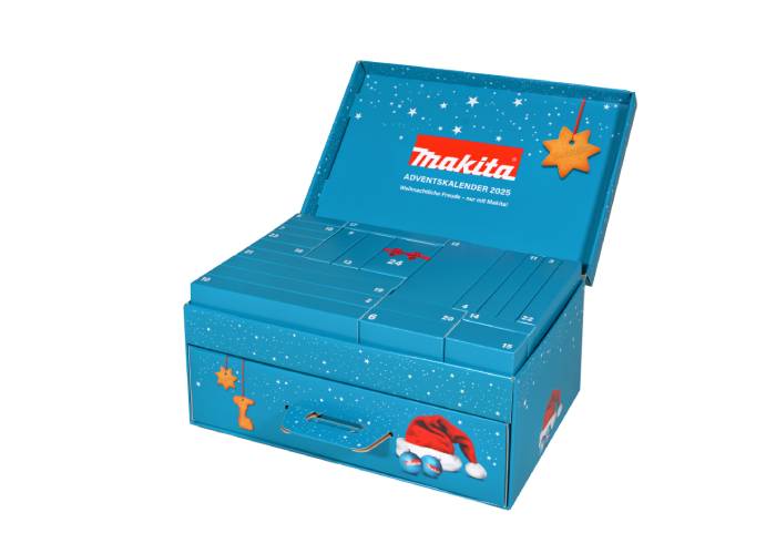 Makita 2025 Advent Calendar ( P-84800 ) – 24 doors filled with power, surprises, and fan favorites