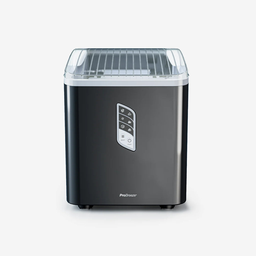 Countertop Ice Cube Maker - 2L Self-Cleaning Machine With 15kg Daily Output - Black