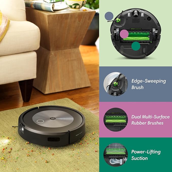 iRobot Roomba j7+ Self-Emptying Robot Vacuum – Avoids Obstacles & Pet Mess, 60-Day Auto Empty