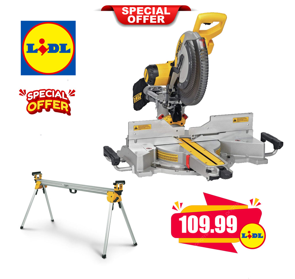 DEWALT DWS780 12" Sliding Compound Miter Saw Plus DWX723-XE 3.8m Extendable Stand Two Piece Bundle