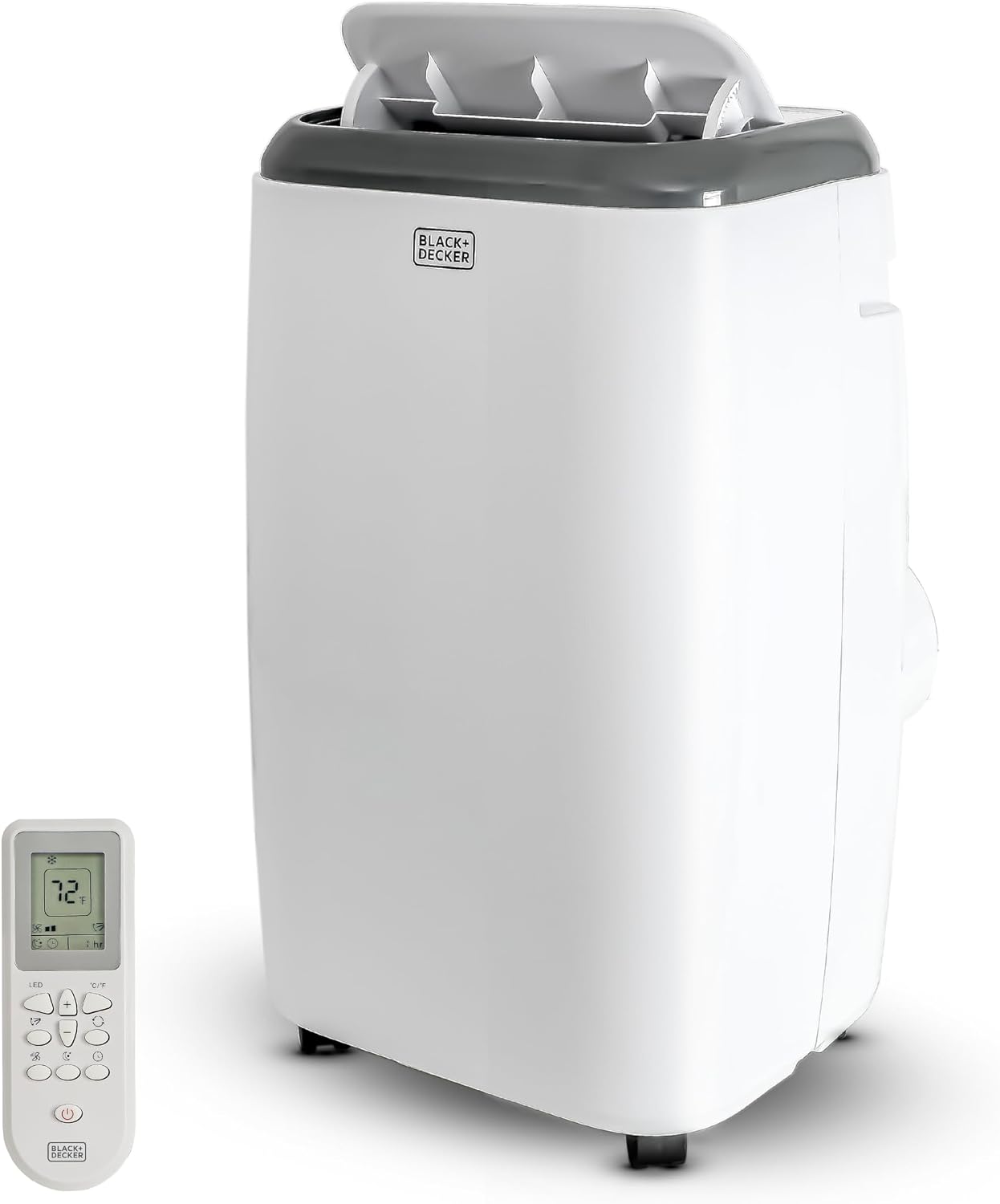 BLACK+DECKER Portable Air Conditioner. 8.000 BTU for Rooms Up To 350 Sq. Ft.. Portable AC with Full Function Remote Control & Window Kit.