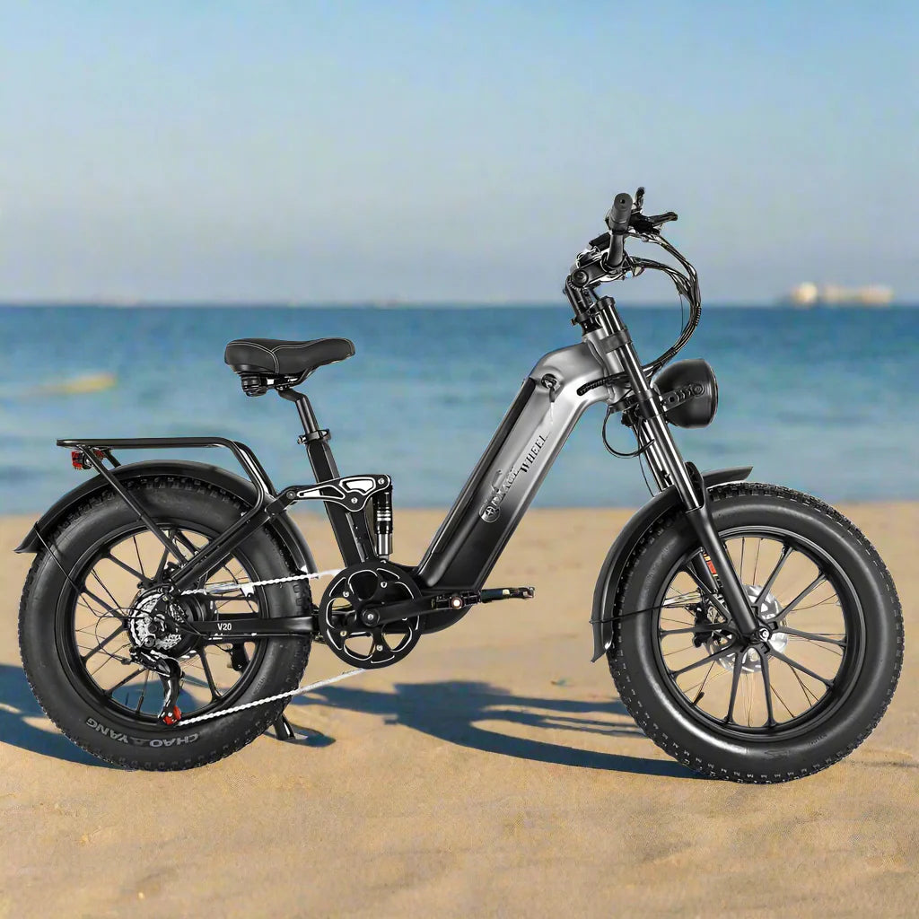 CMACEWHEEL V20 750W 20" Fat Bike 960Wh Full Suspension E-bike with Torque Sensor 48V 20Ah Battery