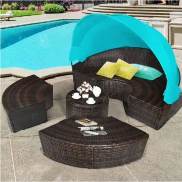 Lounge Muschel Sonneninsel Outdoor wetterfest