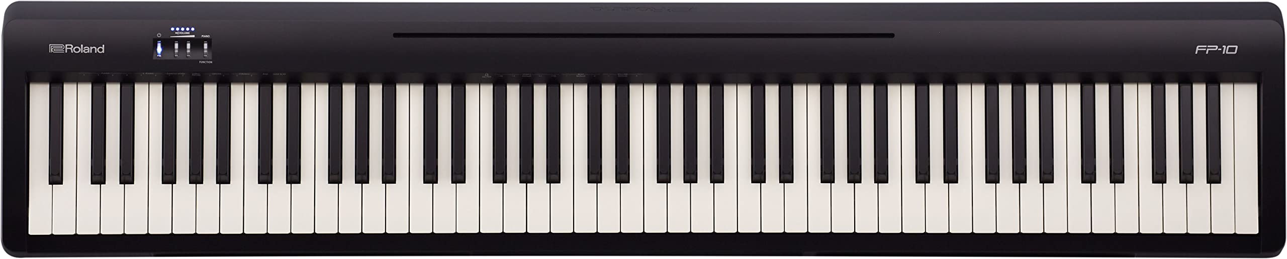 Roland FP-10 Digital Piano - Black Bundle with KSC-FP10 Stand, Bench, Sustain Pedal, Instructional Book, Online Lessons, Instructional DVD, and Austin Bazaar Polishing Cloth