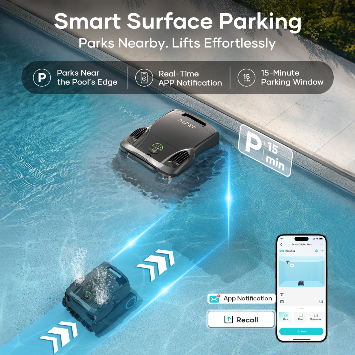 Aiper Scuba X1 Pro Max Cordless Robotic Pool Cleaner