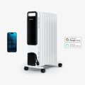 OmniWarm 2500W Oil Filled 11 Fins Eco Radiator Heater With Digital Display and Smart App Control - White