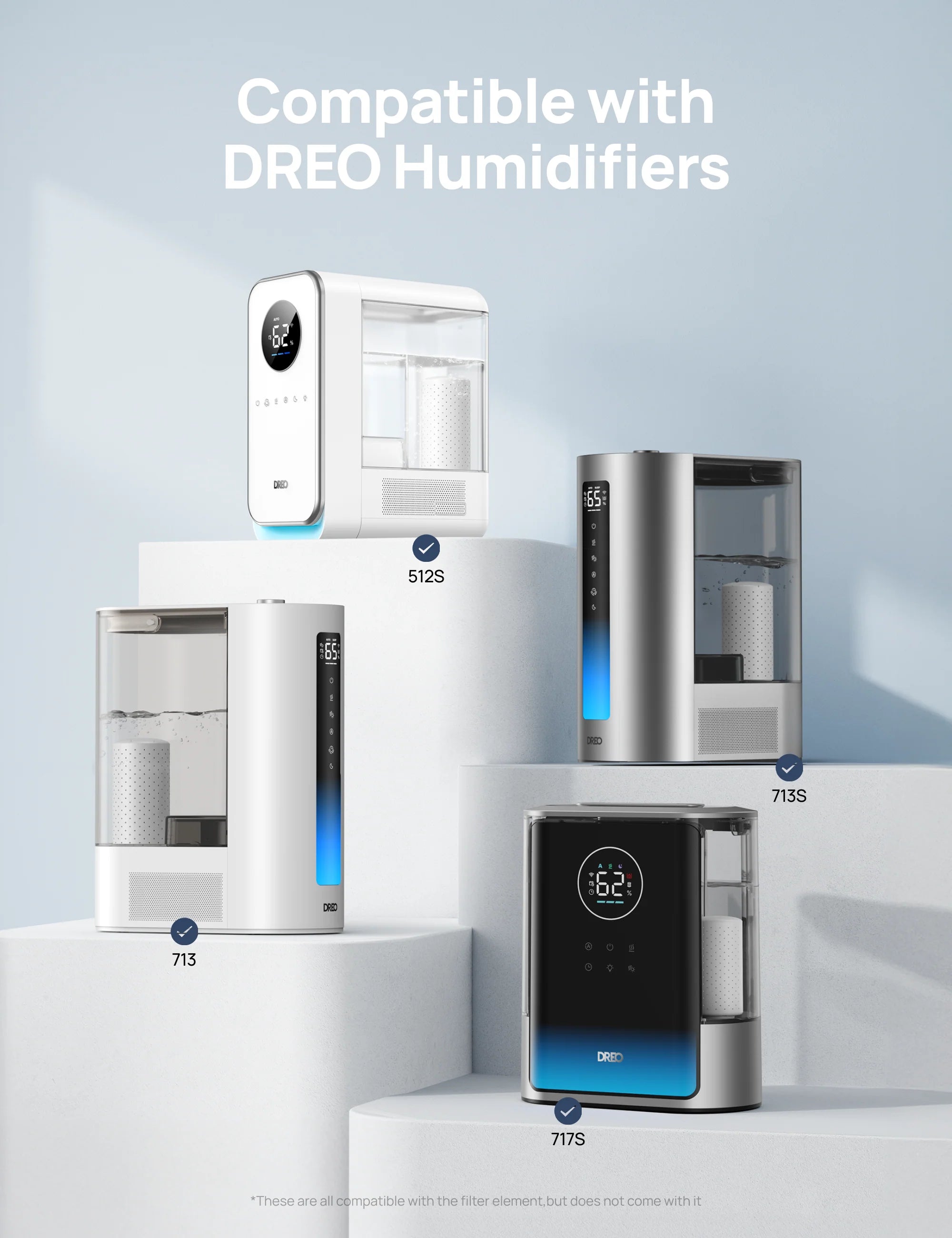 Smart Humidifier 717S 8L with Demineralization Cartridge