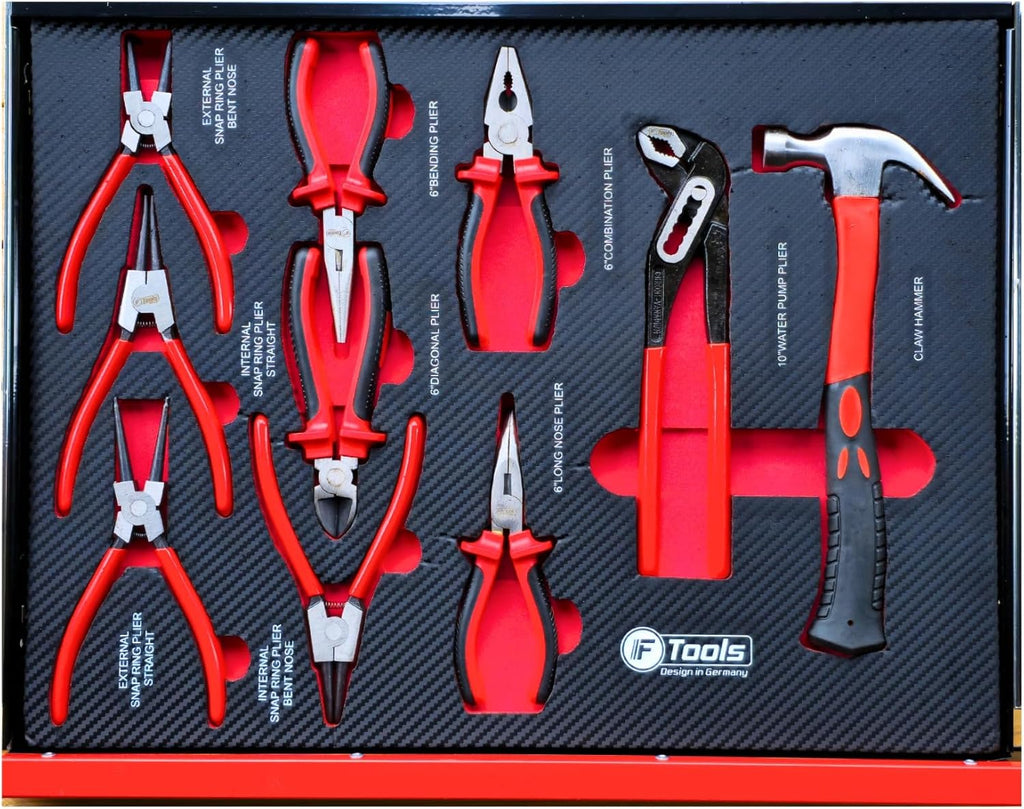 toolcar F-Tools Red XXL workshop trolley tool trolley filled with tools